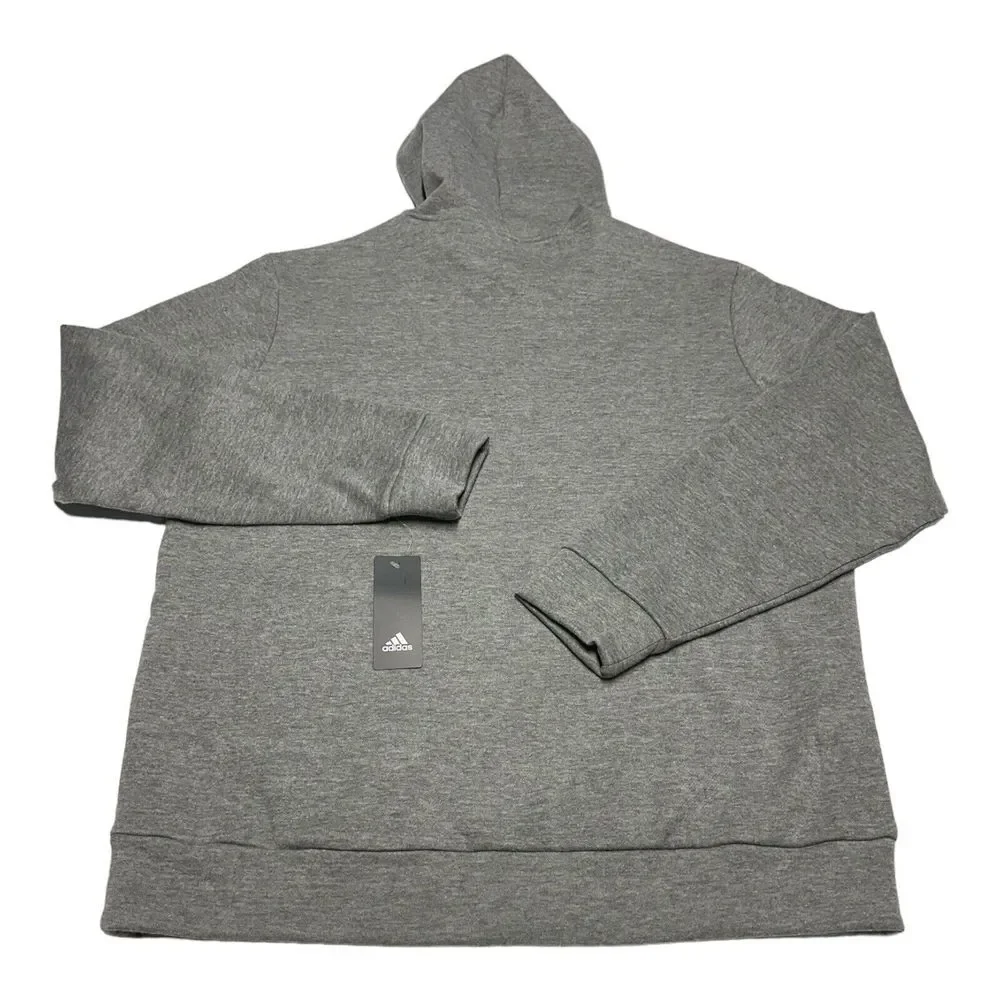 NWT Adidas Golf Grey White Fleece‎ Hoodie Sweatshirt ADVR0801 Men's Size M